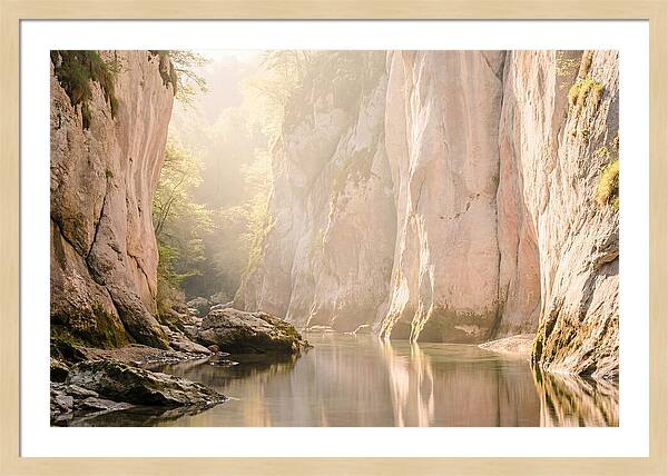 Tranquil Waters Of Vintgar Gorge