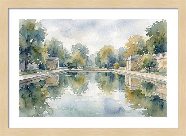 Tranquil Waterscape Reflection