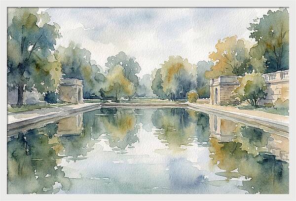 Tranquil Waterscape Reflection