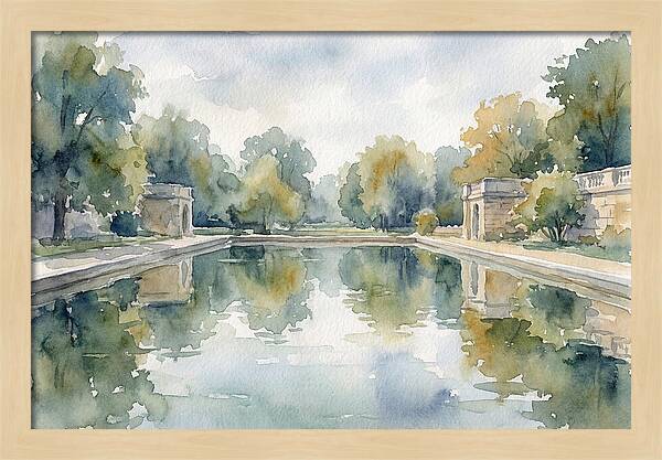 Tranquil Waterscape Reflection