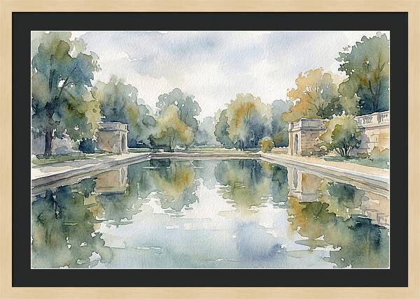 Tranquil Waterscape Reflection
