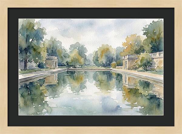 Tranquil Waterscape Reflection
