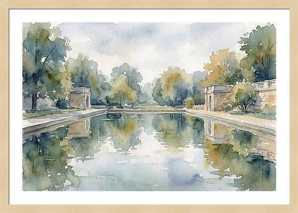 Tranquil Waterscape Reflection