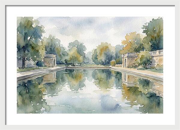 Tranquil Waterscape Reflection