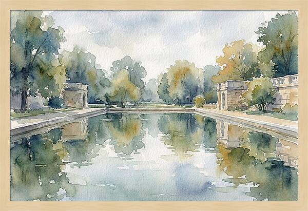 Tranquil Waterscape Reflection