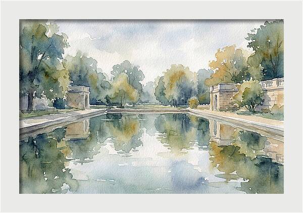 Tranquil Waterscape Reflection