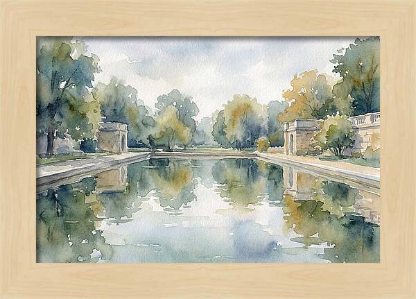 Tranquil Waterscape Reflection