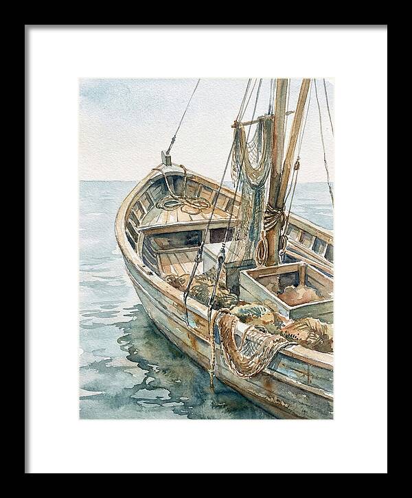 Tranquil Waterside Fishing Boat