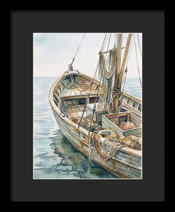 Tranquil Waterside Fishing Boat