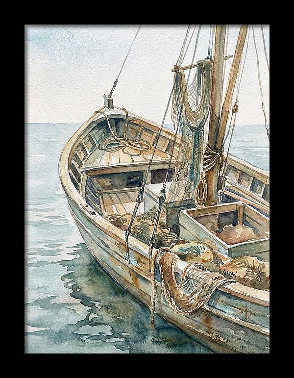 Tranquil Waterside Fishing Boat
