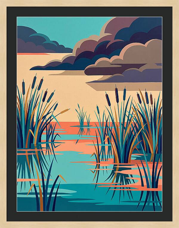 Tranquil Wetlands Reflection