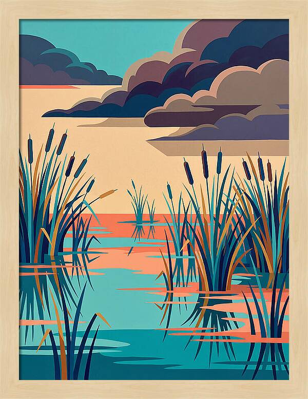 Tranquil Wetlands Reflection