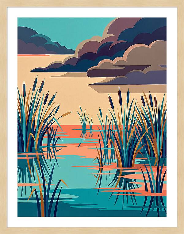 Tranquil Wetlands Reflection