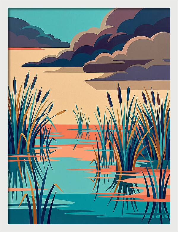 Tranquil Wetlands Reflection