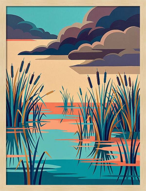 Tranquil Wetlands Reflection