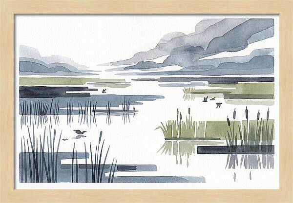 Tranquil Wetlands Reflections