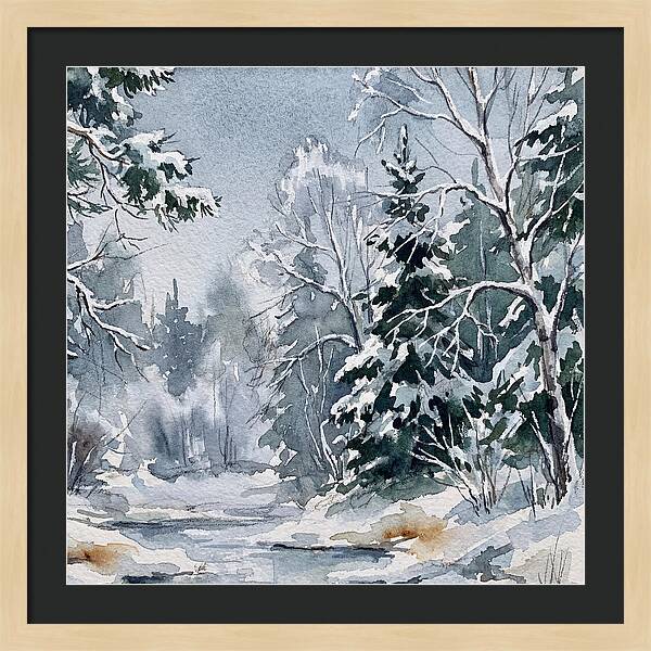 Tranquil Winter Woodland