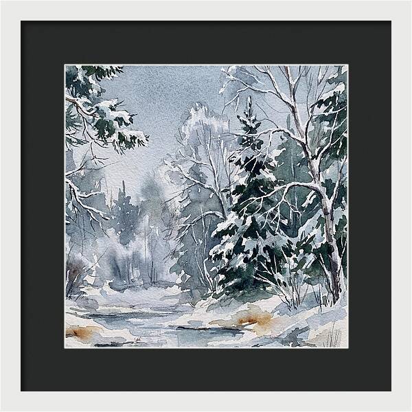 Tranquil Winter Woodland