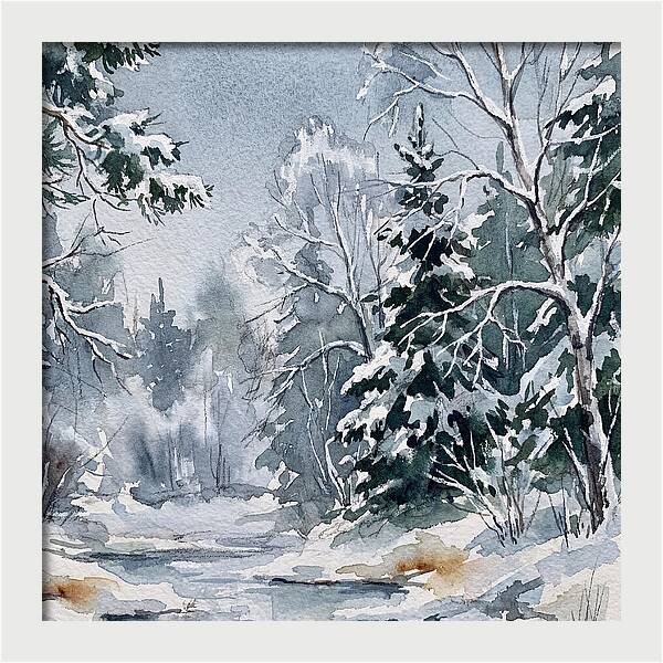 Tranquil Winter Woodland