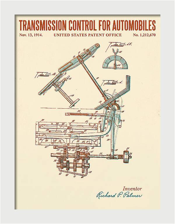 Transmission Control For Automobiles Retro Patent Us1212670a