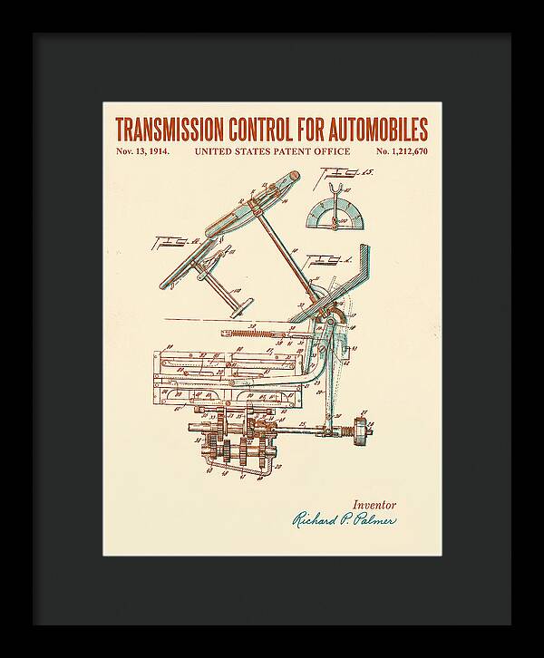 Transmission Control For Automobiles Retro Patent Us1212670a