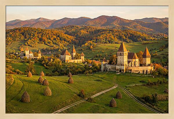Transylvanian Countryside At Golden Hour