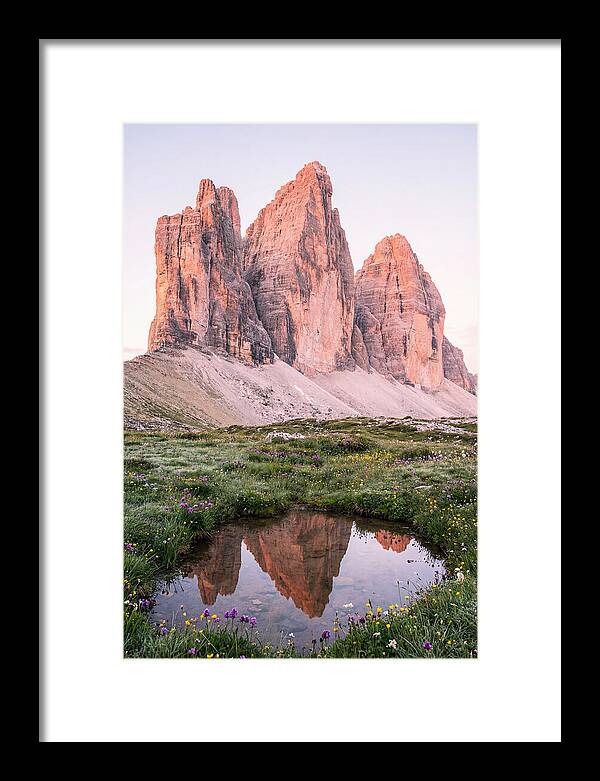 Tre Cime Di Lavaredo At Sunrise