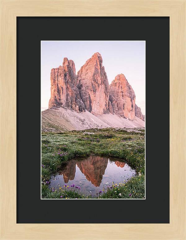 Tre Cime Di Lavaredo At Sunrise