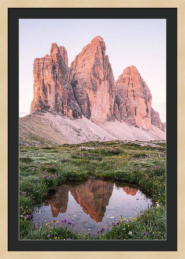 Tre Cime Di Lavaredo At Sunrise