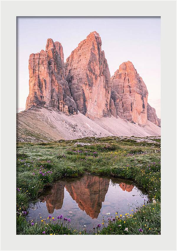 Tre Cime Di Lavaredo At Sunrise