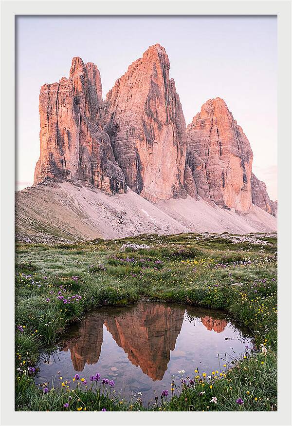 Tre Cime Di Lavaredo At Sunrise