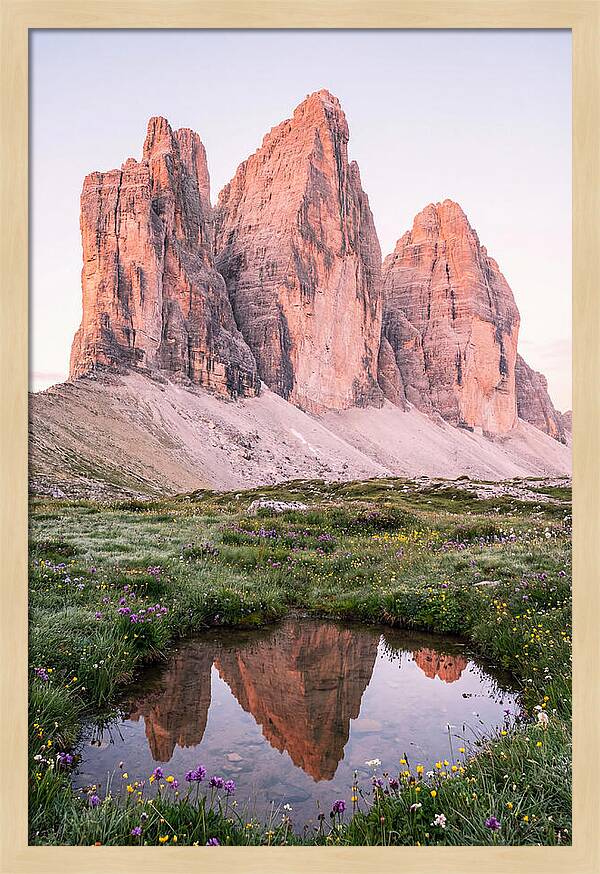 Tre Cime Di Lavaredo At Sunrise