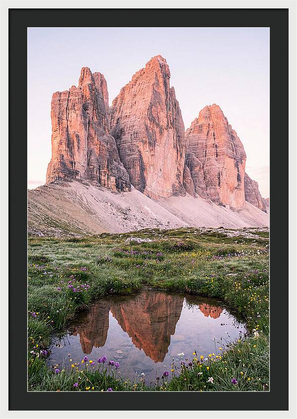 Tre Cime Di Lavaredo At Sunrise