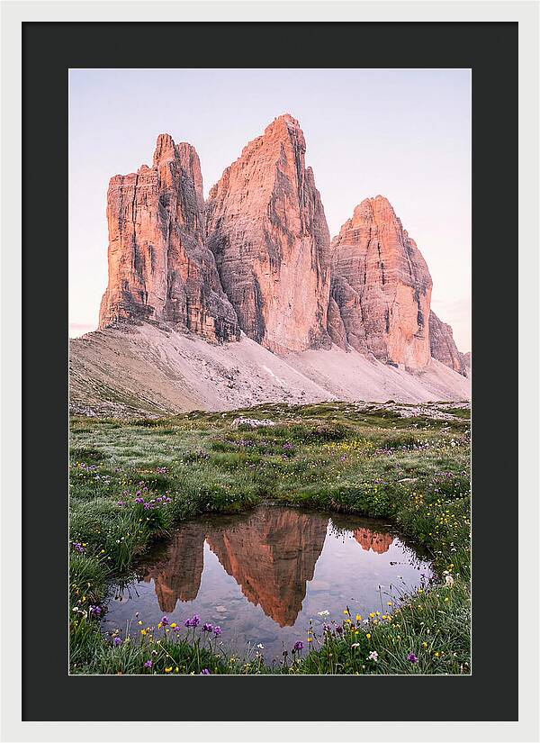 Tre Cime Di Lavaredo At Sunrise