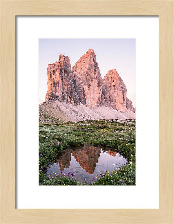 Tre Cime Di Lavaredo At Sunrise