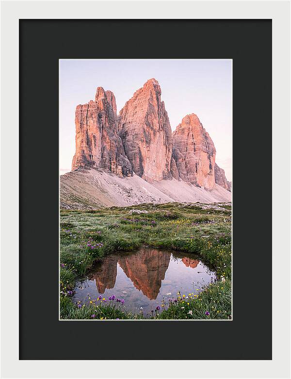 Tre Cime Di Lavaredo At Sunrise
