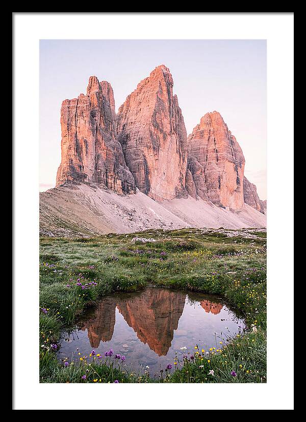 Tre Cime Di Lavaredo At Sunrise