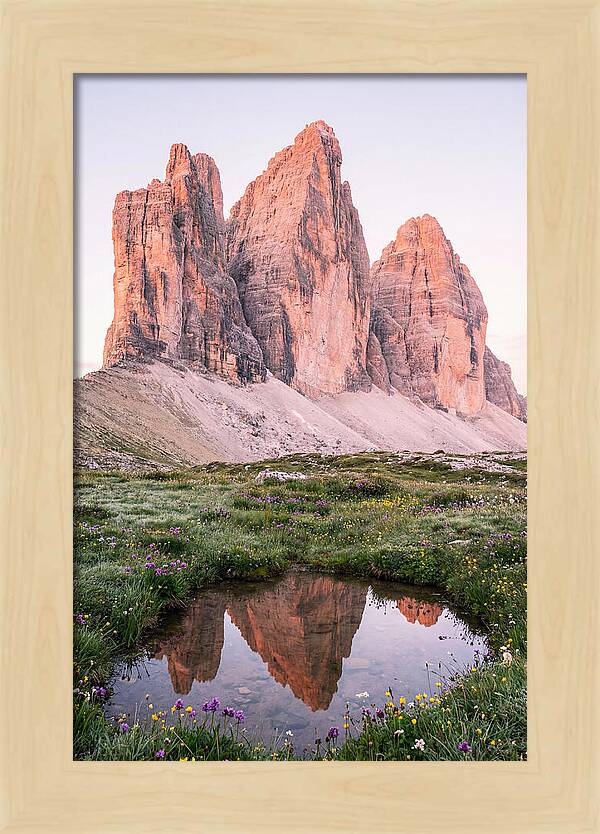 Tre Cime Di Lavaredo At Sunrise