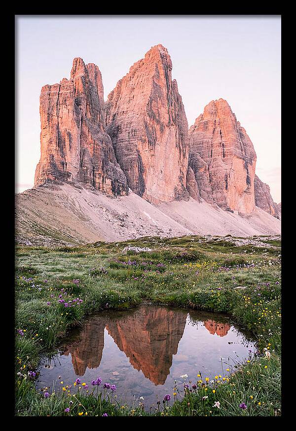 Tre Cime Di Lavaredo At Sunrise