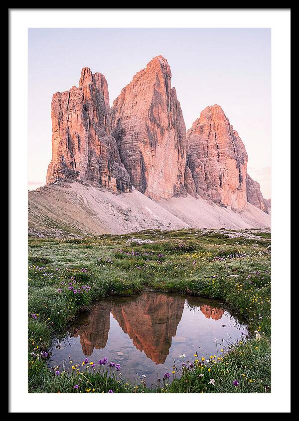 Tre Cime Di Lavaredo At Sunrise