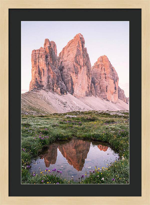 Tre Cime Di Lavaredo At Sunrise