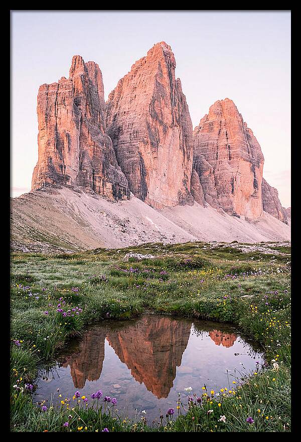 Tre Cime Di Lavaredo At Sunrise