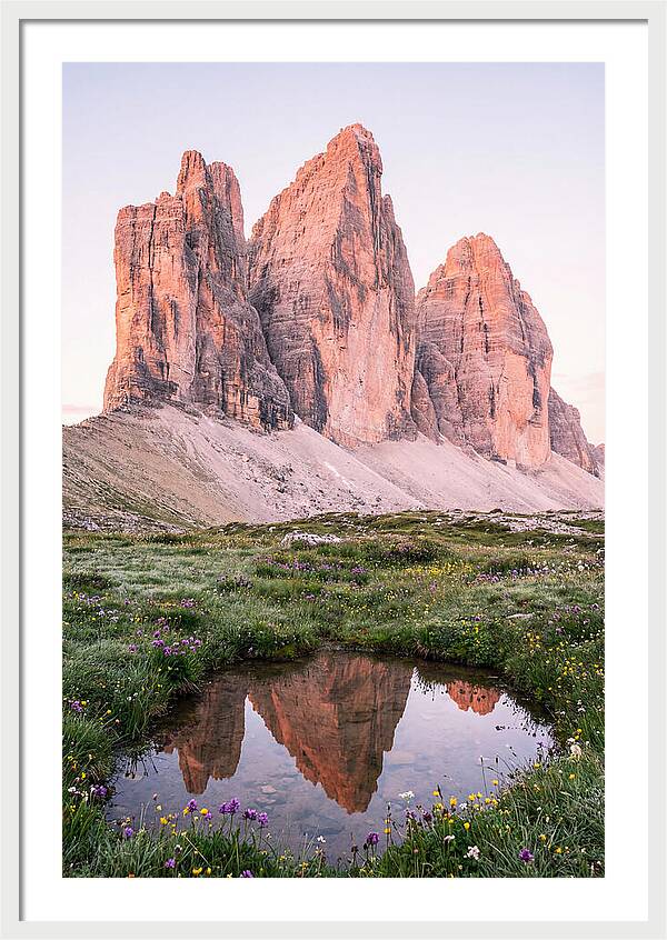 Tre Cime Di Lavaredo At Sunrise