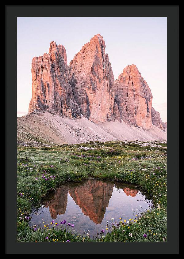 Tre Cime Di Lavaredo At Sunrise