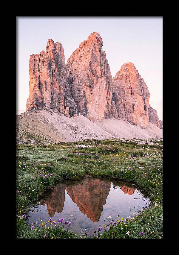 Tre Cime Di Lavaredo At Sunrise