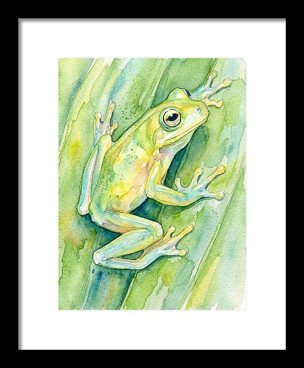 Tree Frog Among Green Leaves