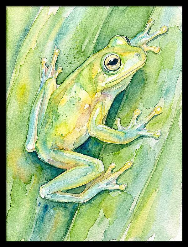 Tree Frog Among Green Leaves
