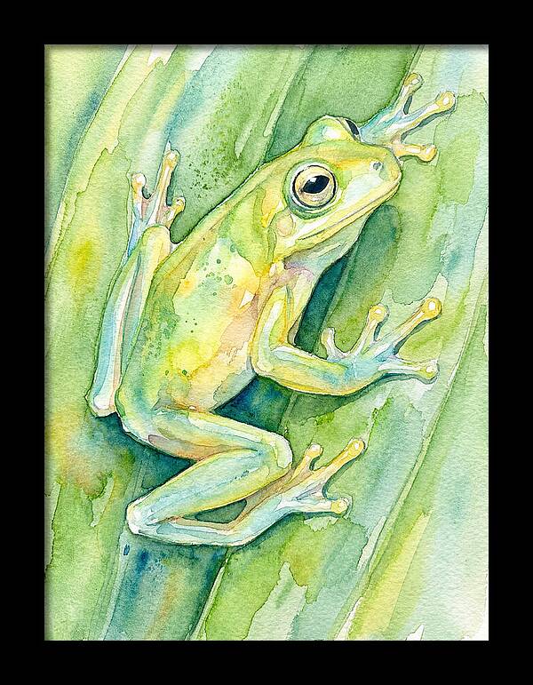 Tree Frog Among Green Leaves