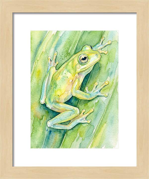 Tree Frog Among Green Leaves