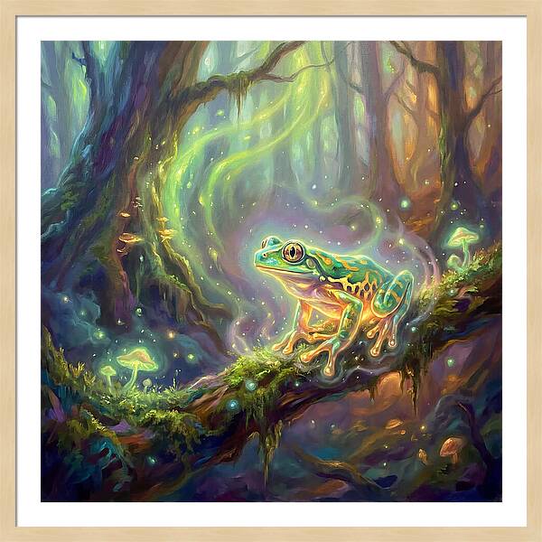 Tree Frog In Enchanted Forest